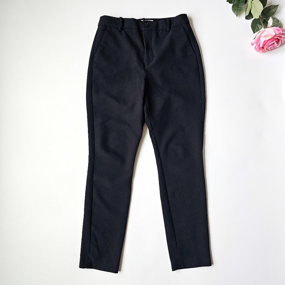 ZARA Black Tailored Slim Elegant High Rise Trousers – Size 4 (EUR 36)